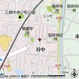 埼玉県三郷市谷中80周辺の地図
