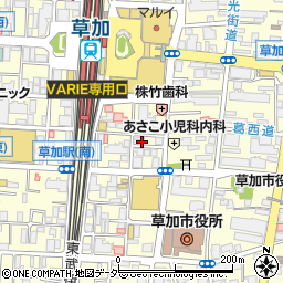 タウンハウジング　埼玉草加店周辺の地図