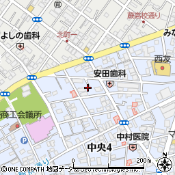 埼玉県蕨市中央4丁目17周辺の地図