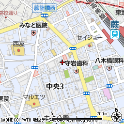 埼玉県蕨市中央3丁目3-11周辺の地図