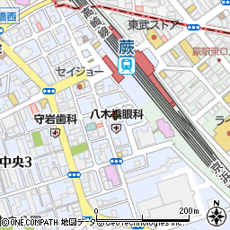 ニコニコレンタカー　蕨駅前店周辺の地図