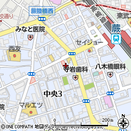 埼玉県蕨市中央3丁目3周辺の地図