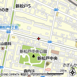 千葉県松戸市新松戸周辺の地図