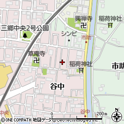埼玉県三郷市谷中96周辺の地図