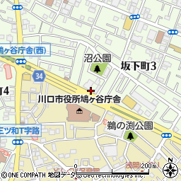 鳩ヶ谷庁舎前周辺の地図