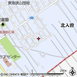 埼玉県狭山市北入曽1458-39周辺の地図