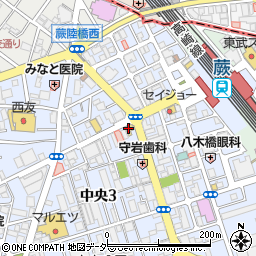 ファミリーマートわらび西口店周辺の地図