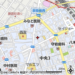 埼玉県蕨市中央3丁目13周辺の地図