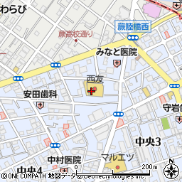 埼玉県蕨市中央3丁目17周辺の地図