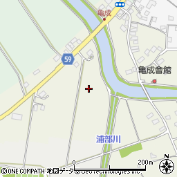 千葉県印西市亀成周辺の地図