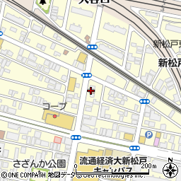 新松戸郵便局周辺の地図