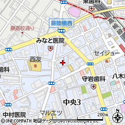 埼玉県蕨市中央3丁目13-16周辺の地図