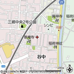 埼玉県三郷市谷中105周辺の地図