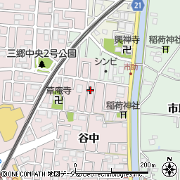 埼玉県三郷市谷中106周辺の地図
