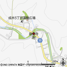 成木五自治会館周辺の地図