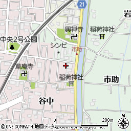 埼玉県三郷市谷中112周辺の地図