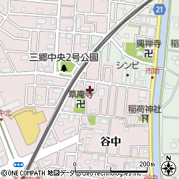 埼玉県三郷市谷中103周辺の地図