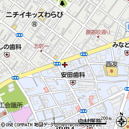 埼玉県蕨市中央4丁目1-13周辺の地図