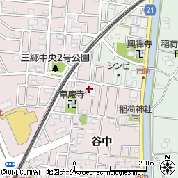 埼玉県三郷市谷中104周辺の地図