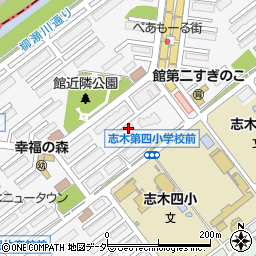 埼玉県志木市館周辺の地図