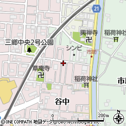 埼玉県三郷市谷中107周辺の地図