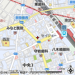 三井住友銀行わらび支店周辺の地図