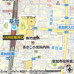 三井住友銀行草加支店 ＡＴＭ周辺の地図