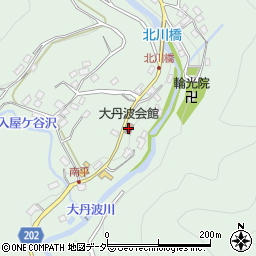 大丹波川国際虹鱒釣場倉庫棟周辺の地図