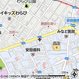 埼玉県蕨市中央4丁目1-18周辺の地図