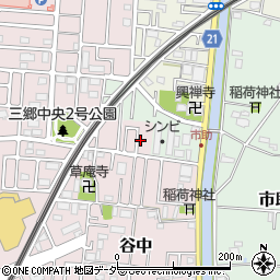 埼玉県三郷市谷中116周辺の地図