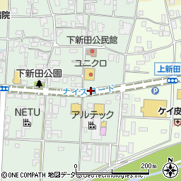 下新田公民館入口周辺の地図