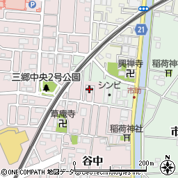 埼玉県三郷市谷中117周辺の地図