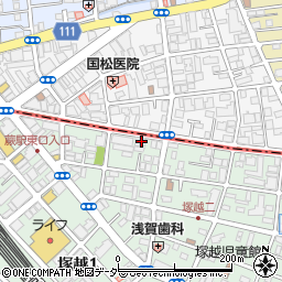 クニサキ薬局　蕨東口店周辺の地図