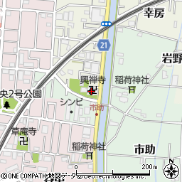 興禪寺周辺の地図