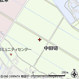 千葉県印西市中田切周辺の地図