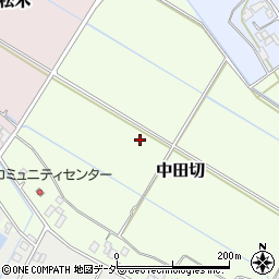 千葉県印西市中田切周辺の地図