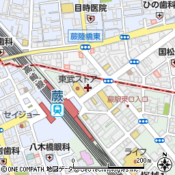 セブンイレブン蕨東口店周辺の地図