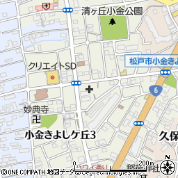 千葉県松戸市小金きよしケ丘周辺の地図