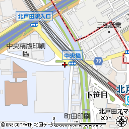 中央水路周辺の地図