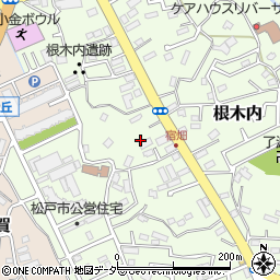 千葉県松戸市根木内293周辺の地図