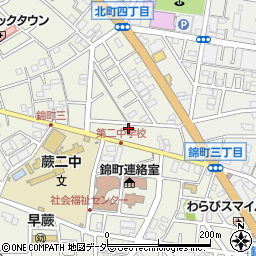 埼玉県蕨市錦町3丁目4-22周辺の地図