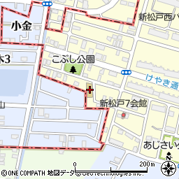松戸市　新松戸北保育所周辺の地図