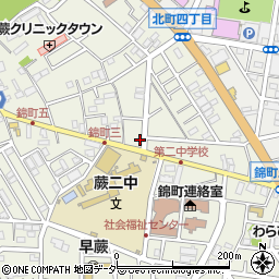 埼玉県蕨市錦町3丁目7-37周辺の地図