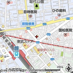 ローソンストア１００わらび駅東口店周辺の地図