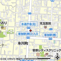 富士測地株式会社　草加支店周辺の地図