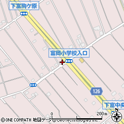 富岡小入口周辺の地図