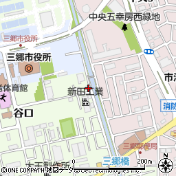 埼玉県三郷市谷口592周辺の地図