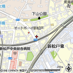 コスモ石油販売　セルフ松戸周辺の地図