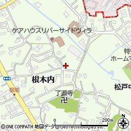千葉県松戸市根木内152-2周辺の地図