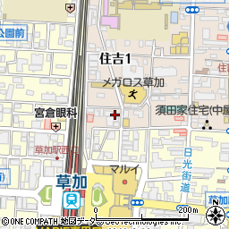 株式会社ニコニコ堂　草加センター周辺の地図